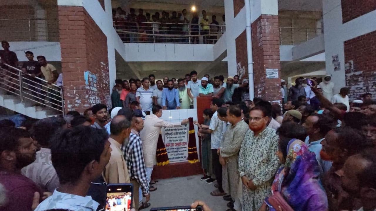 কাহালুর দুর্গাপুর নবনির্মিত হাটের মার্কেট উদ্বোধন