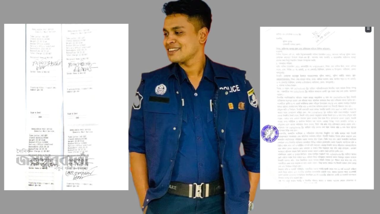 বিচার চেয়ে পুলিশ সদস্যের বিরুদ্ধে স্ত্রীর লিখিত আবেদন 