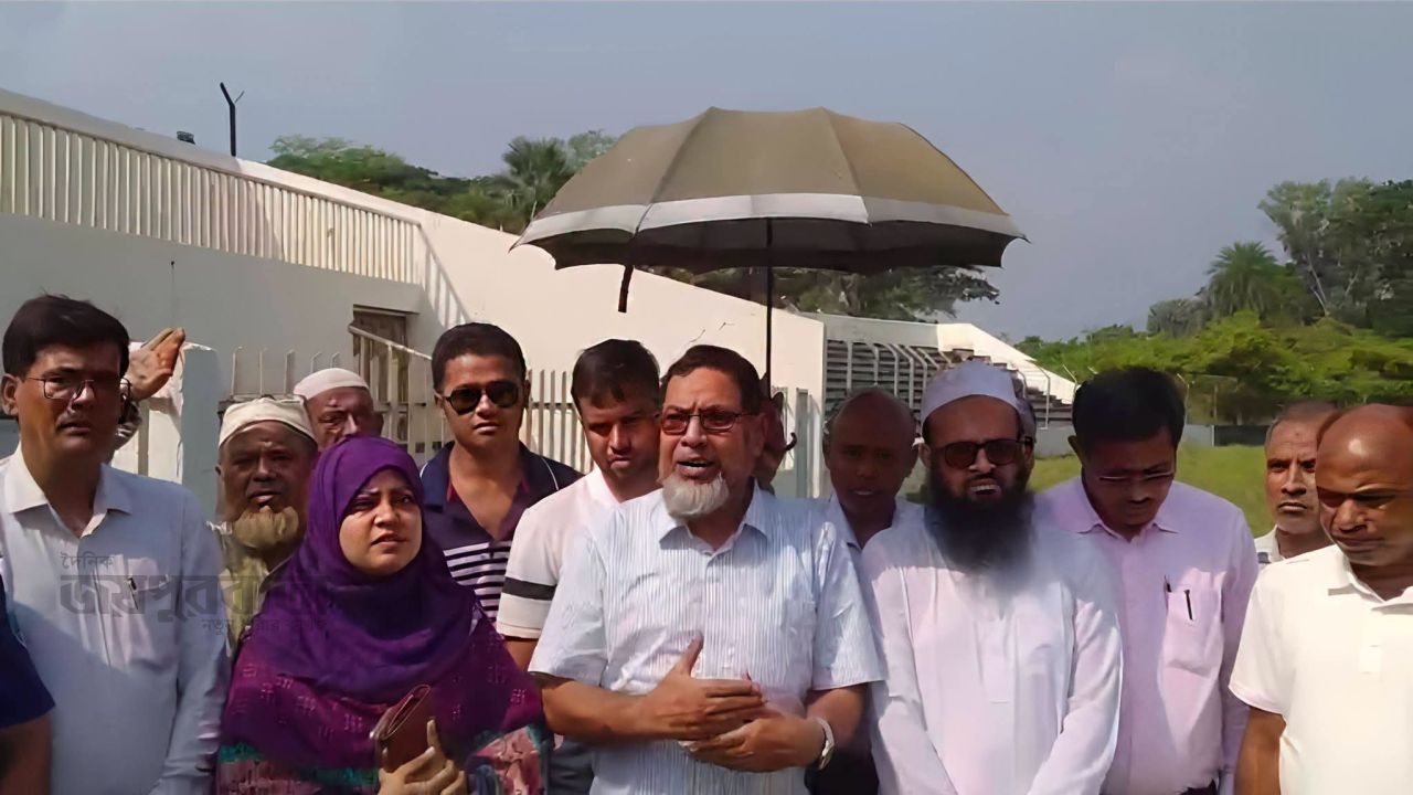 সান্তাহার স্টেডিয়াম আধুনিকায়নের উদ্যোগ ও পরিদর্শন 