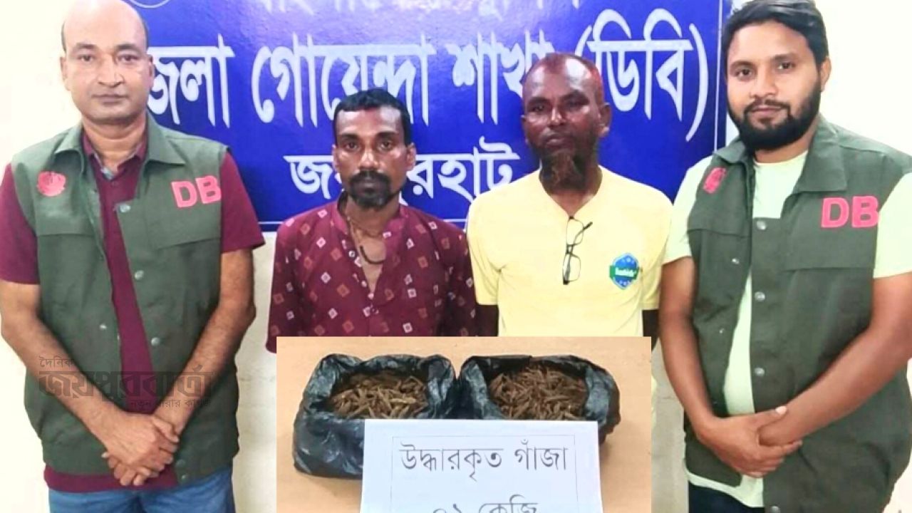 পাঁচবিবিতে ডিবির অভিযানে গাঁজাসহ ২ মাদক ব্যবসায়ী গ্রেপ্তার