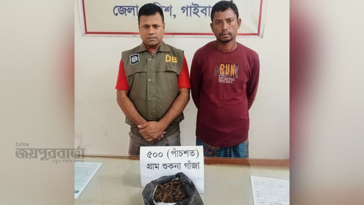 গোবিন্দগঞ্জে গাঁজাসহ বাদল মণ্ডল গ্রেপ্তার, সহযোগী পলাতক